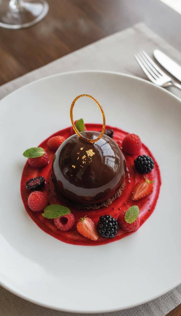 Plated dessert