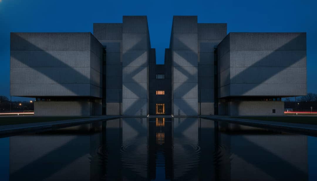 Brutalist blue hour
