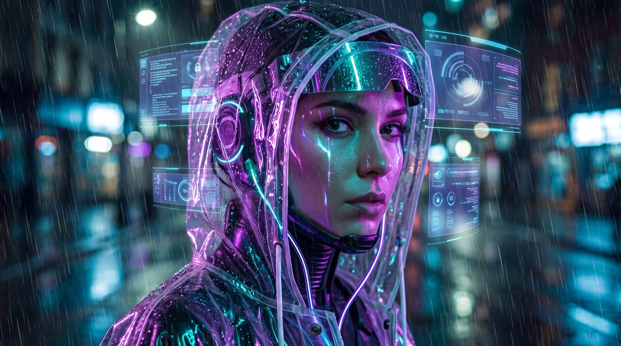 AI generated cyberpunk portrait